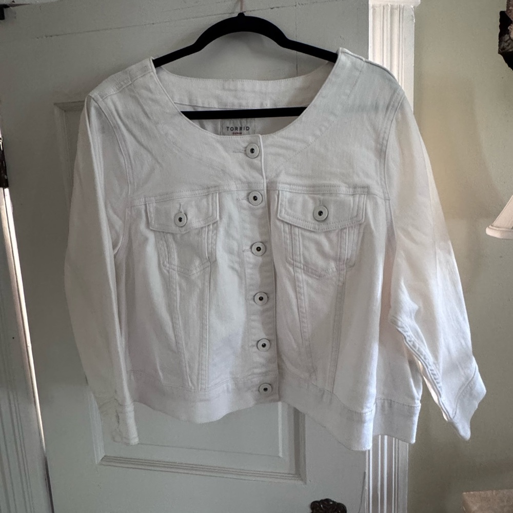 Torrid Denim White Jacket